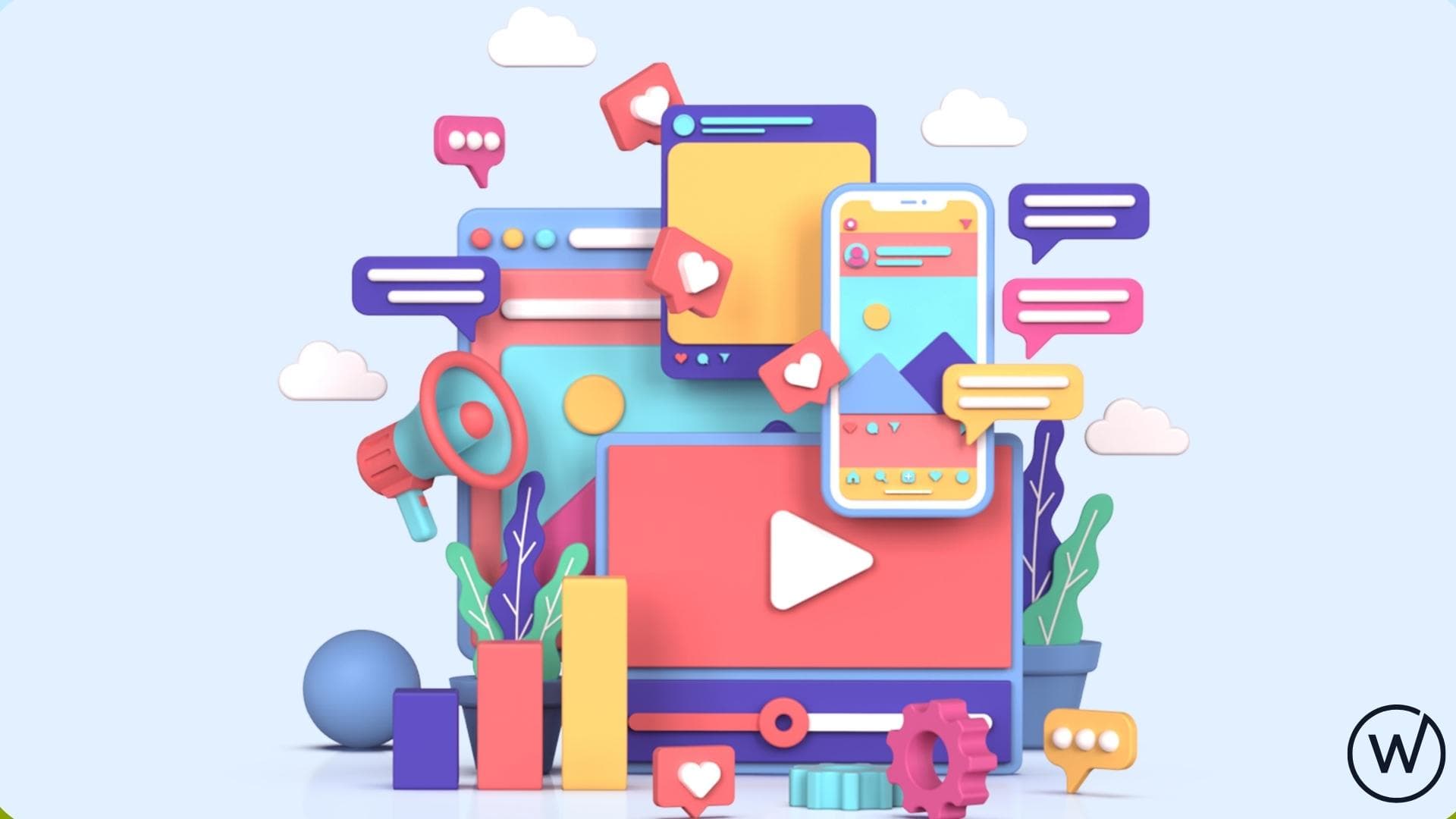 Persona revisando redes sociales en el móvil mientras ignora su sitio web